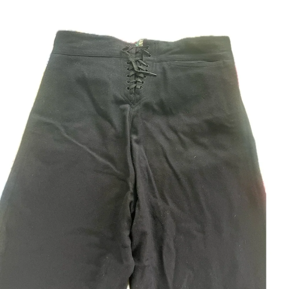 Vintage US Navy 13 Button Wool Bell Bottom Trousers Navy Blue Men 32R Military